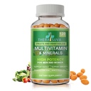 All Natural Multivitamins & Minerals + B Complex + 칼슘 + 마그네슘 + 아연, 100 % Vegan Sourced Whole Food Supplement, 남성 및 여성을위한 완벽한 영양 지원 - 120 캡슐, 60 일 공급