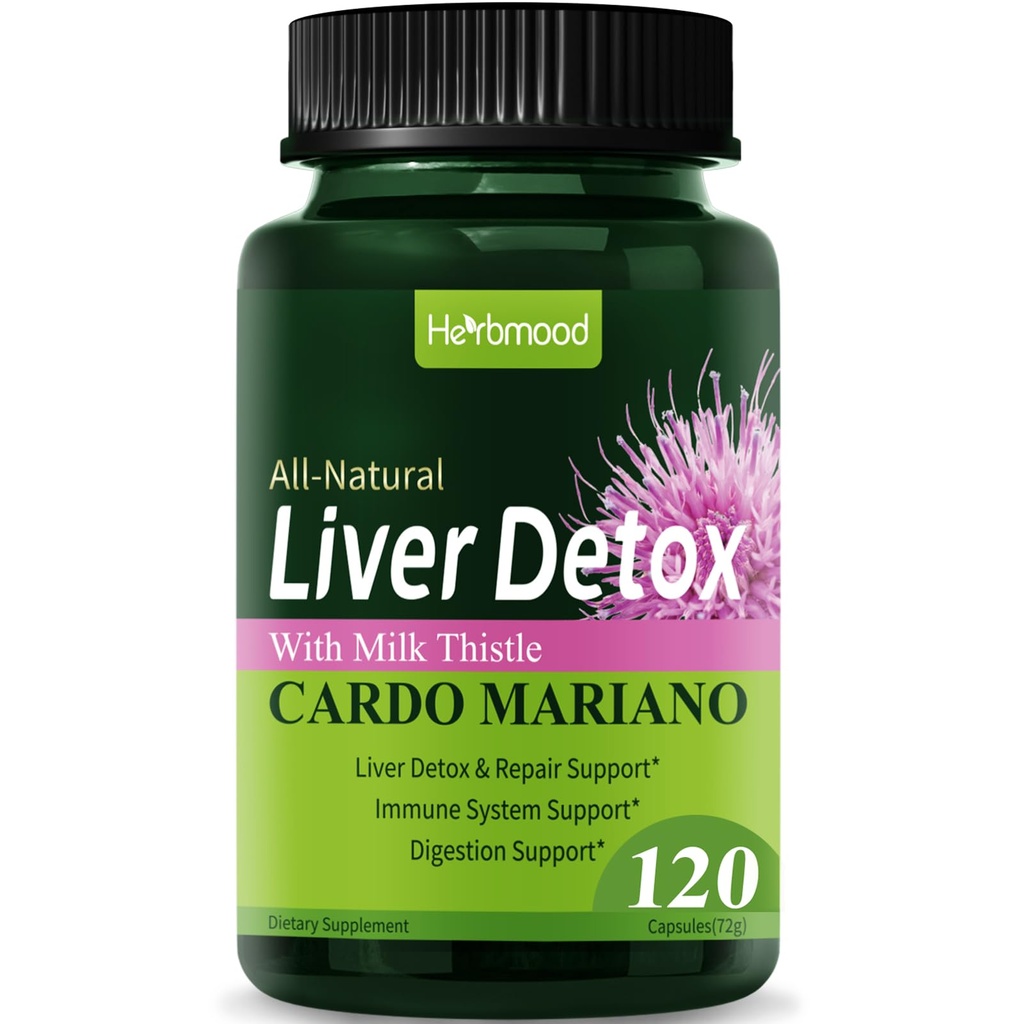 Silymarin 우유 이틀 간호 Detox 캡슐에 대한 지방 간호, Alcachofa y Cardo Mariano con Silimarina para el Higado Graso, Liver Cleanse Detox & Repair Formula w/Artichoke Extract. 120 단위