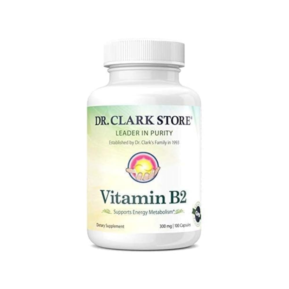 클라크 비타민 B2 보충 교재, 300mg, 100 젤라틴 캡슐