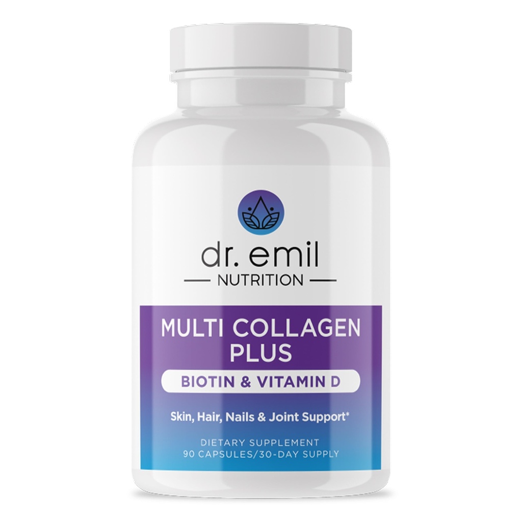 DR. EMIL NUTRITION 다 교원질 펩티드 플러스 Biotin와 비타민 D - 머리 피부와 못을 위한 Biotin와 교원질 보충교재 - 머리 성장을 위한 Biotin 알약