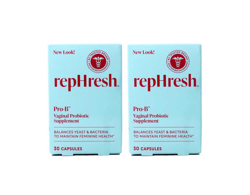 RepHresh Pro-B 질 Probiotic 보충, 30 캡슐, 2 팩