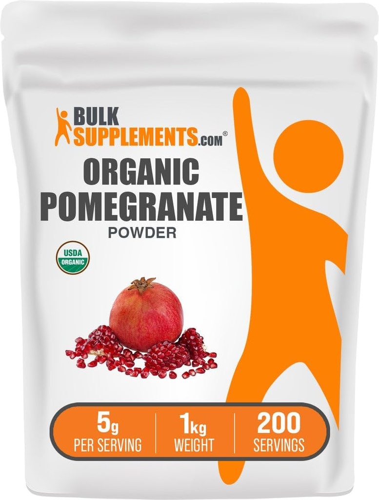 BulkSupplements.com 유기 석류 분말 - 면역 지원, 초본 보충을위한 석류 보충 - 글루텐 무료, 서빙 당 5g, 1kg (2.2 파운드) (팩 1)