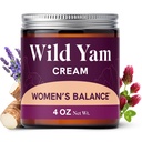 호르몬 균형을위한 야생 Yam 크림 | 3450mg Wild Yam for Herbal Menopause & PMS 서포트 | Vitex, Black Cohosh, Lavender & More | 에스트로겐 및 황체 호르몬 무료 균형 크림 | 4 Oz.