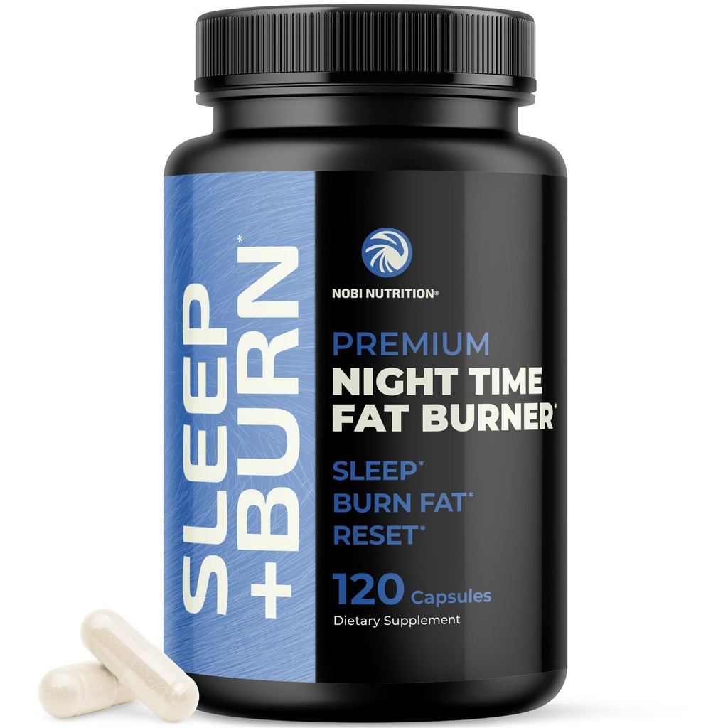 나이트 타임 지방 버너는 수면을 앓고 있습니다 | Belly Fat Burner, Carb Blocker 및 체중 감량 지원 보조제 | Lose Weight, Support Metabolism and Fall Asleep | 120 Nighttime Diet Pills