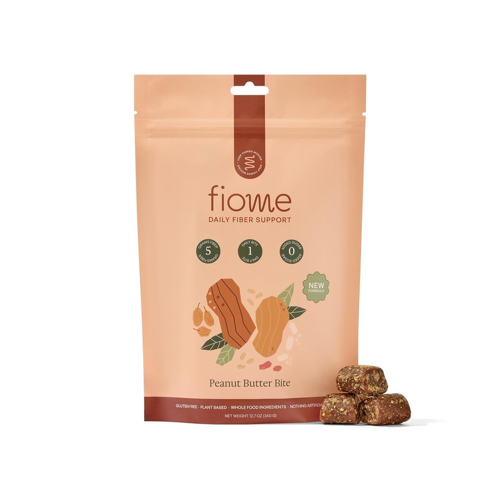 Fiber Supplement - 5g Daily Fiber Bite - 일반, 소화 및 Gut Health 지원 - 모든 천연 재료, 땅콩 버터 카카오 맛, 30 서빙