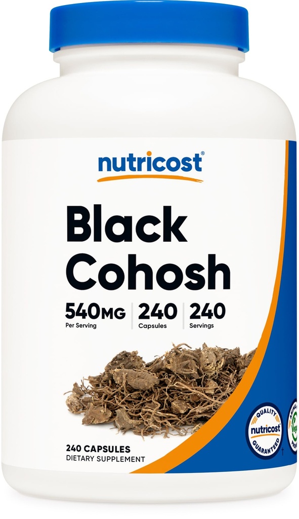 Nutricost 검정 Cohosh 540mg, 240 캡슐 - 비 GMO, 글루텐 무료