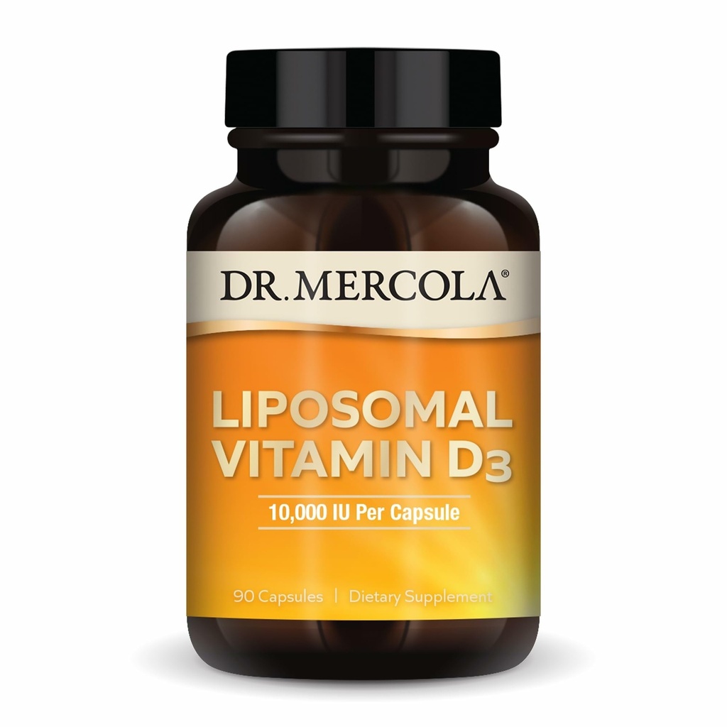 박사. Mercola Liposomal 비타민 D3 - 지원 심장, 뼈 & 면역 건강 - 봉사 당 10,000 IU - 비 GMO, Soy 무료 & 글루텐 무료 - 90 캡슐 (90 서빙)