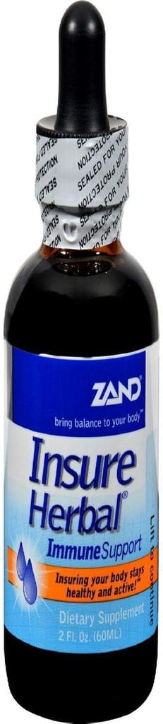 ZAND Insure Immune Support | 초본 액체 Echinacea 보충 | Elderberry, Chamomile, Ginger & Valerian (2oz)