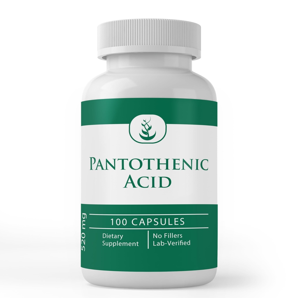 PURE ORIGINAL INGREDIENTS Pantothenic 산 (100 캡슐) 순수, 비타민 B5, 칼슘 보충