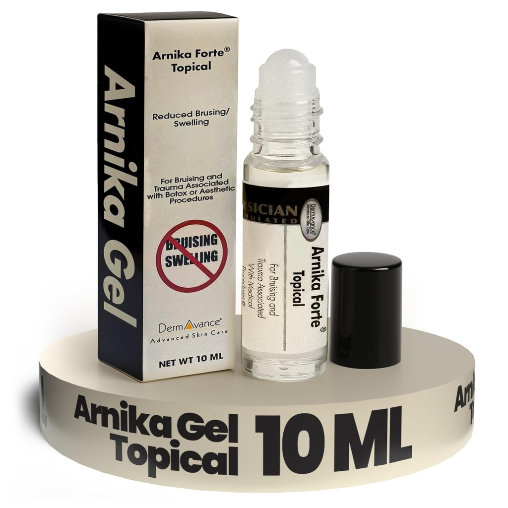 Arnika Forte Topical Roll-On, 수술 후 Bruising 및 Swelling을위한 Arnica Gel, Post-Surgical Care 및 Sports Injuries, Clear, 10 ml의 사용하기 쉬운 Arnica Gel Topical