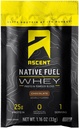Ascent Native Fuel Whey Protein Powder - 초콜릿 - 15 단일 서빙 패킷