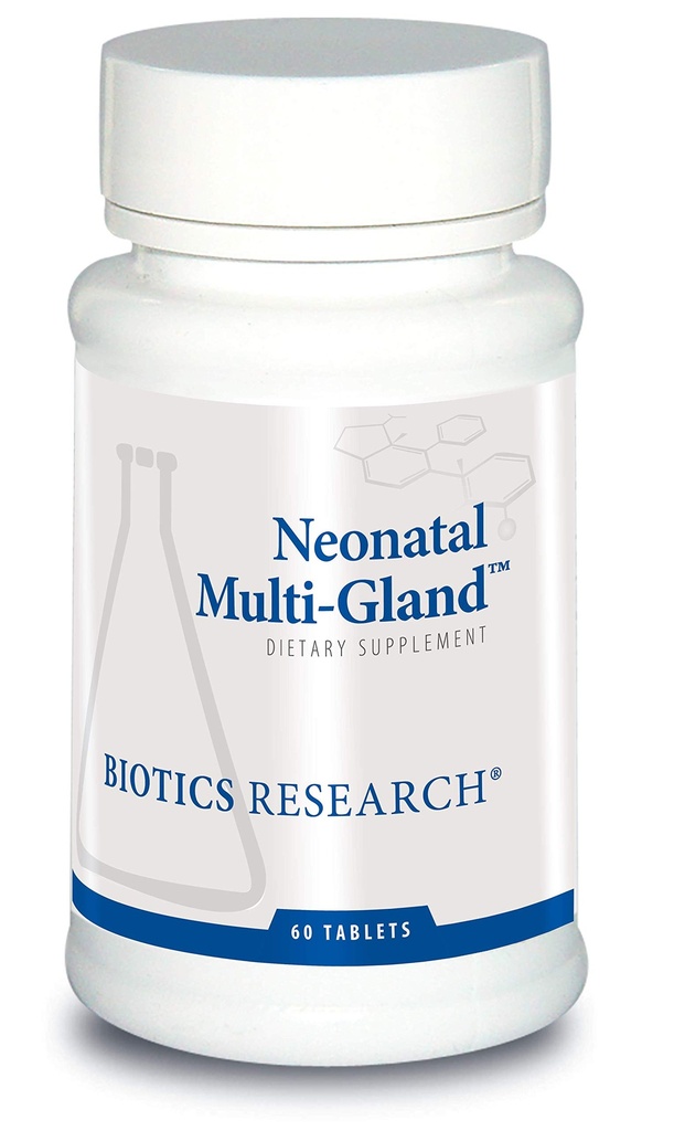 Biotics Research Neonatal Multi-GlandTM 혼합 기관 및 Glandular Concentrates, Broad Spectrum Therapy, Spleen, Heart, Pancreas, Kidney, Brain Liver, Adrenal, Thymus, Pituitary 또는 Hypothalamus 60 탭