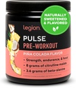 LEGION 맥박 전 운동 - 모든 자연적인 Nitric 산화물 Preworkout 음료는 에너지, Creatine를 해방합니다, 자연적으로 감미롭고, beta Alanine, Citrulline, 알파 GPC (Pina Colada)