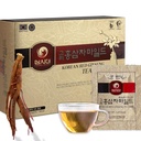 SAMSIDAE Korea Panax Red Ginseng Instant Tea, 50 Sachets 상자, 혈액 순환 개선, 지적 성능 및 메모리, 에너지를 자극