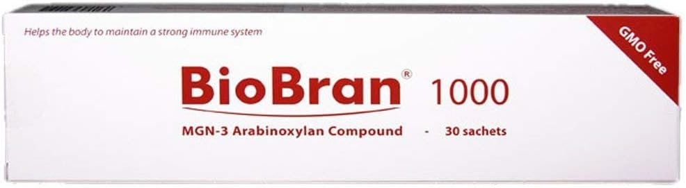 BioBran MGN-3 - 매우 효과적인 면역 시스템 부스터, Shitake Mushroom (1000 mg, 30 Sachets)의 효소와 함께 쌀 Bran을 파괴에서 일본, 무료 DHL 익스프레스 배송 전세계