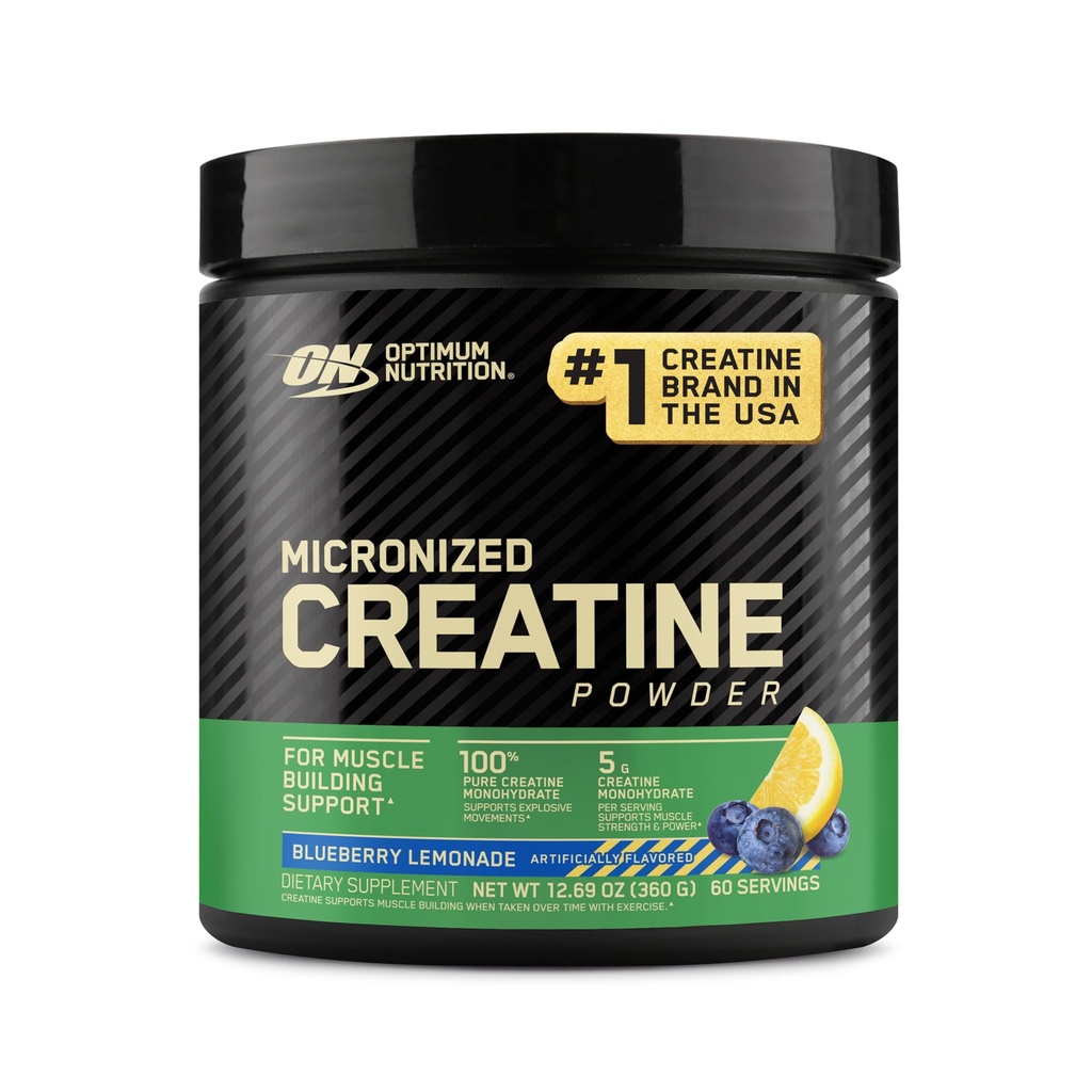 최적 영양 Micronized Creatine Monohydrate 분말, Blueberry Lemonade Creatine, 60의 서빙, 360의 그램 (포장 May Vary)