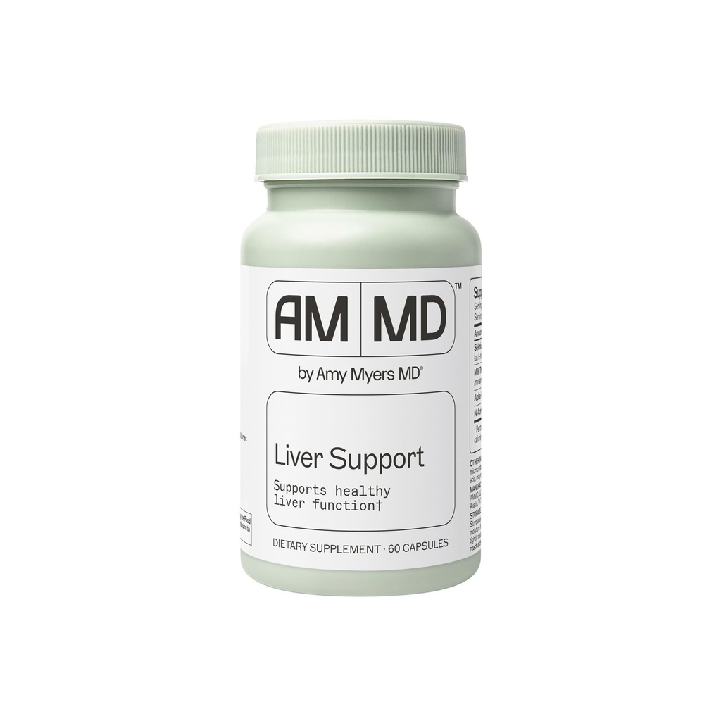 Amy Myers MD Liver 지원 - 건강한 간기능, 해독 통로 및 산화 방지제 활동 지원 - 셀렌, 우유 이틀, 심황 - 60 캡슐과 함께