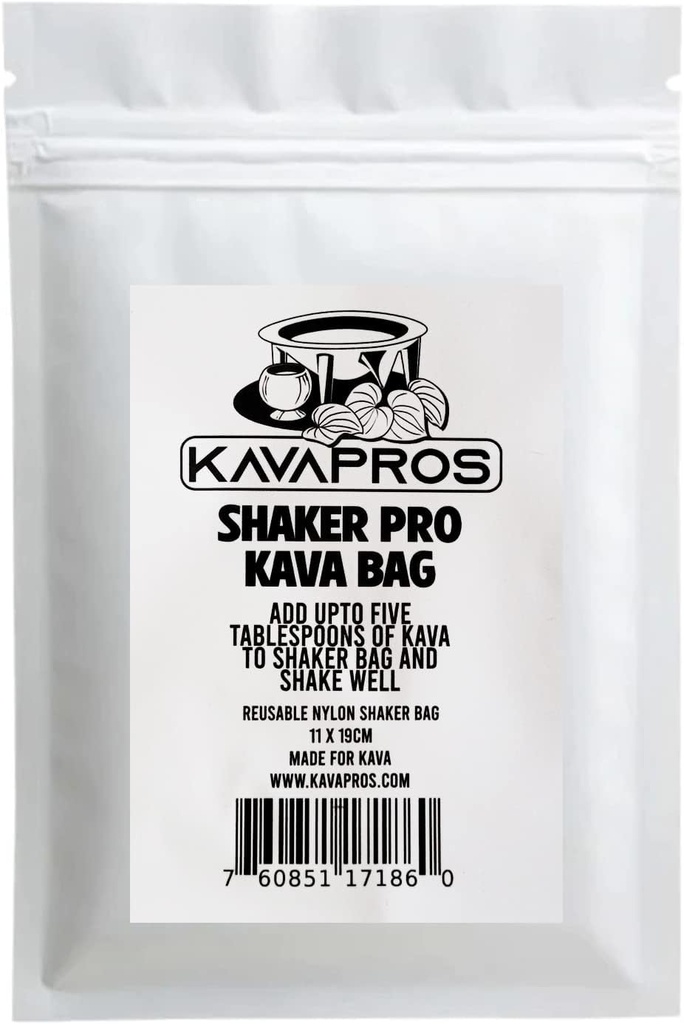 Kava Pros Shaker Pro Bag 재사용 가능한 Kava-Kava Shake 및 음료 식품 Grage 나일론 11 x19CM
