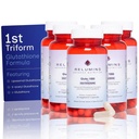 Relumins L 글루타티온 보충 단지 - 알파 Lipoic 산을 가진 감소된 글루타티온 1000mg & Nourished & 매끄러운 피부를 위한 로즈 엉덩이 캡슐, 60의 모자 x 5개의 병