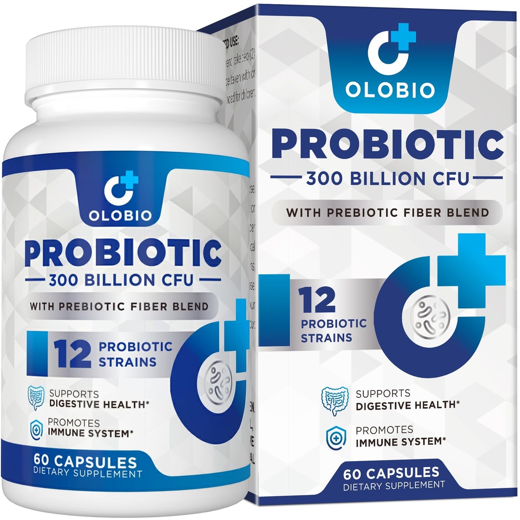 300 억 CFU Probiotic, 3 유기 Prebiotics, 여성 및 남성을위한 프로 바이오 틱스, 소화, 면역, 구트 및 Bloating 건강, 선반 안정, 채식, 60 조사를위한 매일 보충