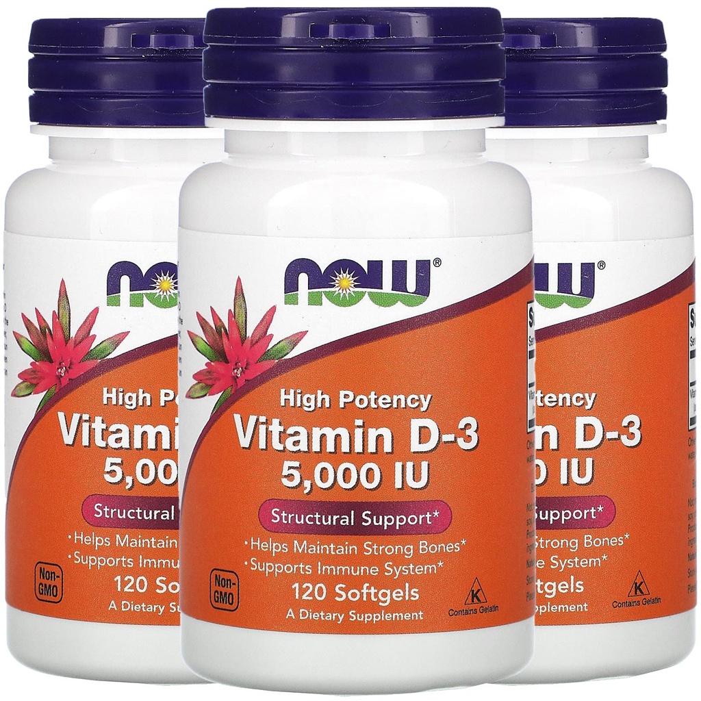 지금 비타민 D-3 5,000 IU,120 Softgels