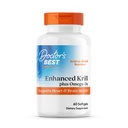 Doctors Best Enhanced Wild Caught Antarctic Krill (Superba2) Plus Omega-3s, 지원 심장 & 두뇌 건강, 비 GMO, 글루텐 무료 60 Softgels