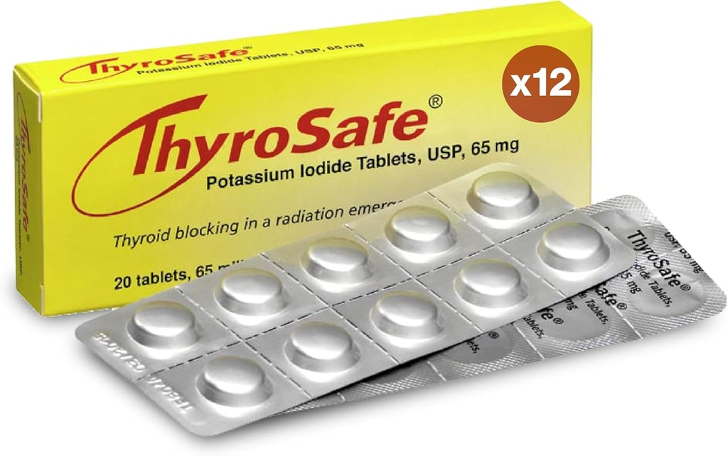 65mg 칼륨 Iodide 정제 (240 팩) - 핵 방사선 노출에서 Thyroid를 보호합니다