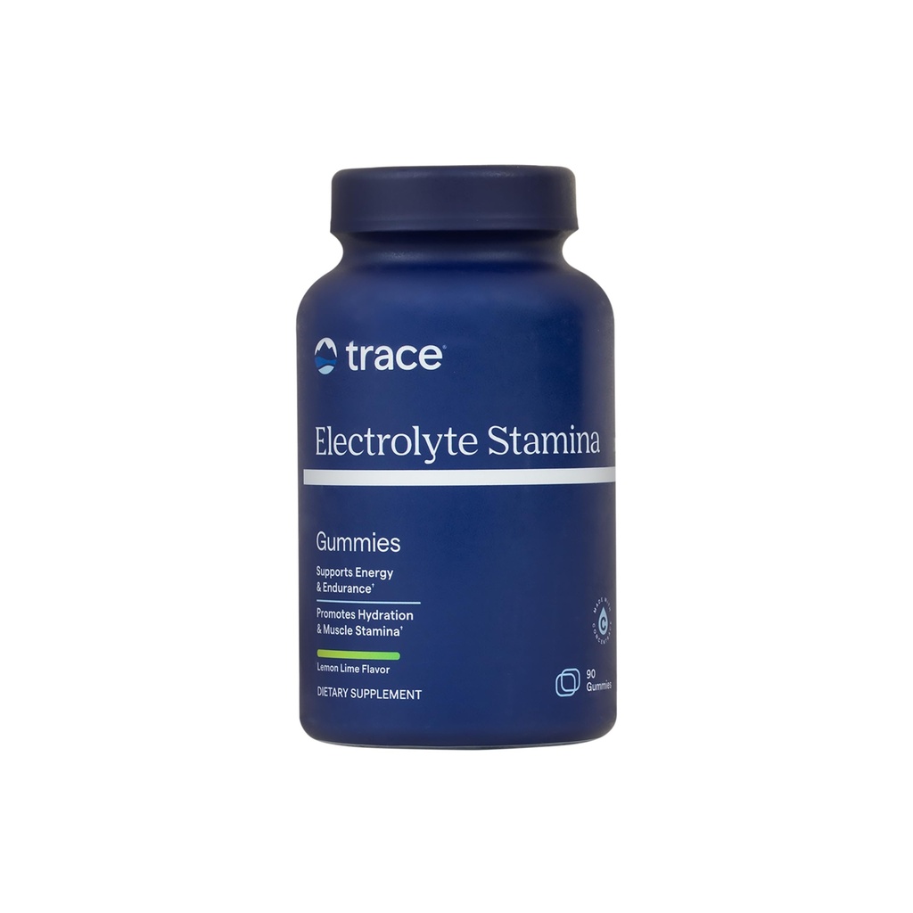Trace Minerals Electrolyte Stamina Gummies - Hydration을 지원하는 편리한 Electrolyte 보충 - 최선의 에너지 지원 - 근육 Stamina - Vegan - Lemon Lime - 90 카운트 (30 인분)