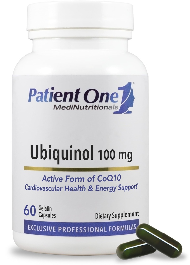 참을성 있는 1개의 Ubiquinol 100 mg | 하트와 관 건강을 지원하는 보충교재* | CoQ10의 활동적인 산화 방지제 모양 | 60의 캡슐