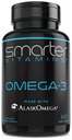 SmarterVitamins 오메가 3 물고기 기름, 딸기 풍미, Burpless, 맛있게, 2000mg의 AlaskOmega®로 만드는 DHA EPA 세 배 힘