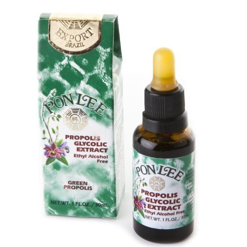 Pon Lee 브라질 녹색 꿀벌 Propolis 액체 추출물 알콜 없음 30ML 1 팩