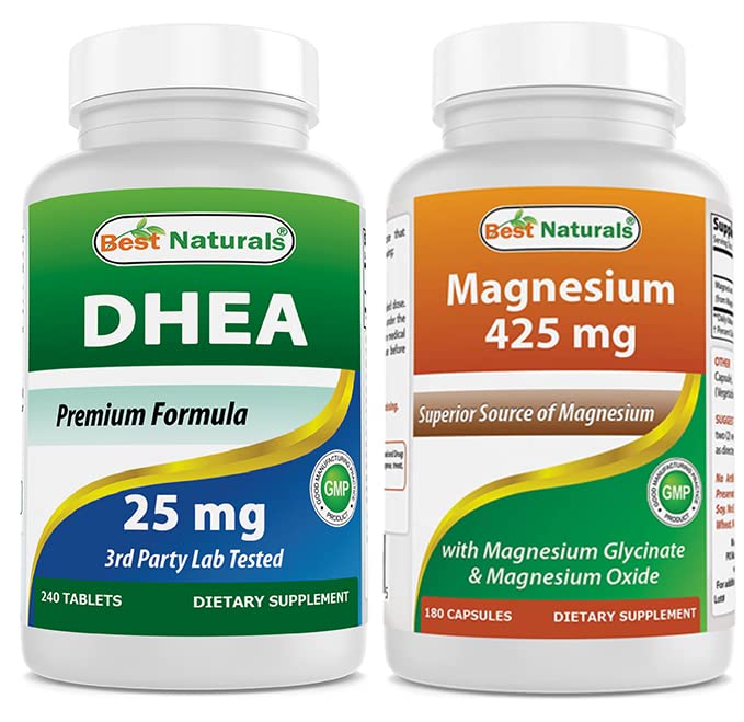 제일 자연적인 DHEA 100mg & 마그네슘 글리세라이드 425 mg