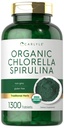 Carlyle Organic Chlorella Spirulina Tablets | 1300 개 | 50/50 혼합 | Non-GMO 및 글루텐 무료 보충