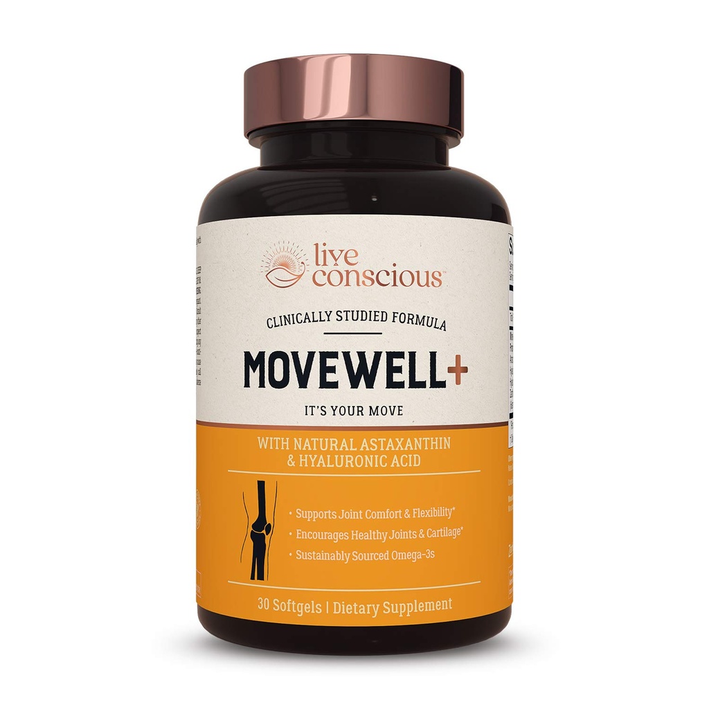 살아있는 조미료 합동 건강 보충교재 - MoveWell Plus Antarctic Krill Oil, 자연적인 Astaxanthin 및 Hyaluronic 산 | Outperform Glucosamine