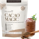 Philosophie 유기 Cacao 마술 Superfood 혼합 – 익지않는 Cacao, Reishi Mushroom & Maca 뿌리를 가진 식물 기초를 두는 단백질 분말 – Unsweetened Vegan 초콜렛 보충교재, 32의 서빙