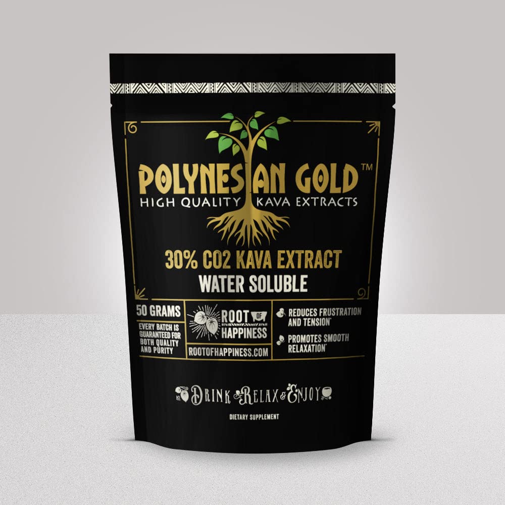 Polynesian GoldTM 수용성 이산화탄소 Kava 추출물 50g 부대