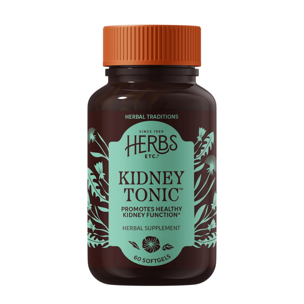 허브 등 Kidney Tonic Softgels - 기능 보충 - Dandelion과 자연, 톱 Palmetto & Parsley - 60 Softgels (60 인분)