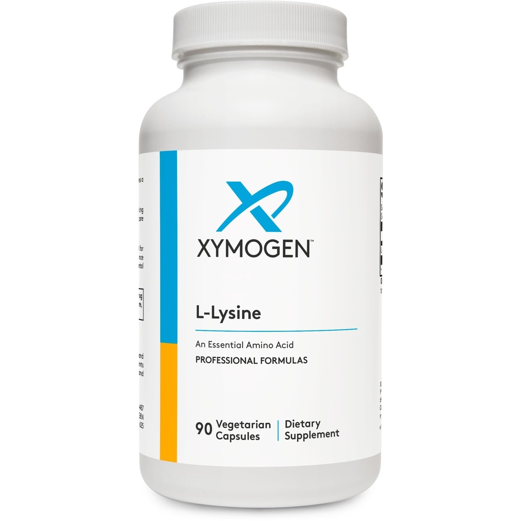 XYMOGEN L-Lysine 1000mg 캡슐 - 콜라겐의 합성을 지원하는 아미노산 보충, 아르기닌 (90 캡슐)의 높은 입구에 균형 제공