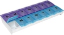 EZY DOSE (14-Day) AM/PM 알약 케이스, 약 플래너, 비타민 주최자 상자, 2X-Large 잠금 보상을 안전한 처방 약물을 확보하고 Accidental 유출 방지, 색상 5 월 Vary, BPA 무료