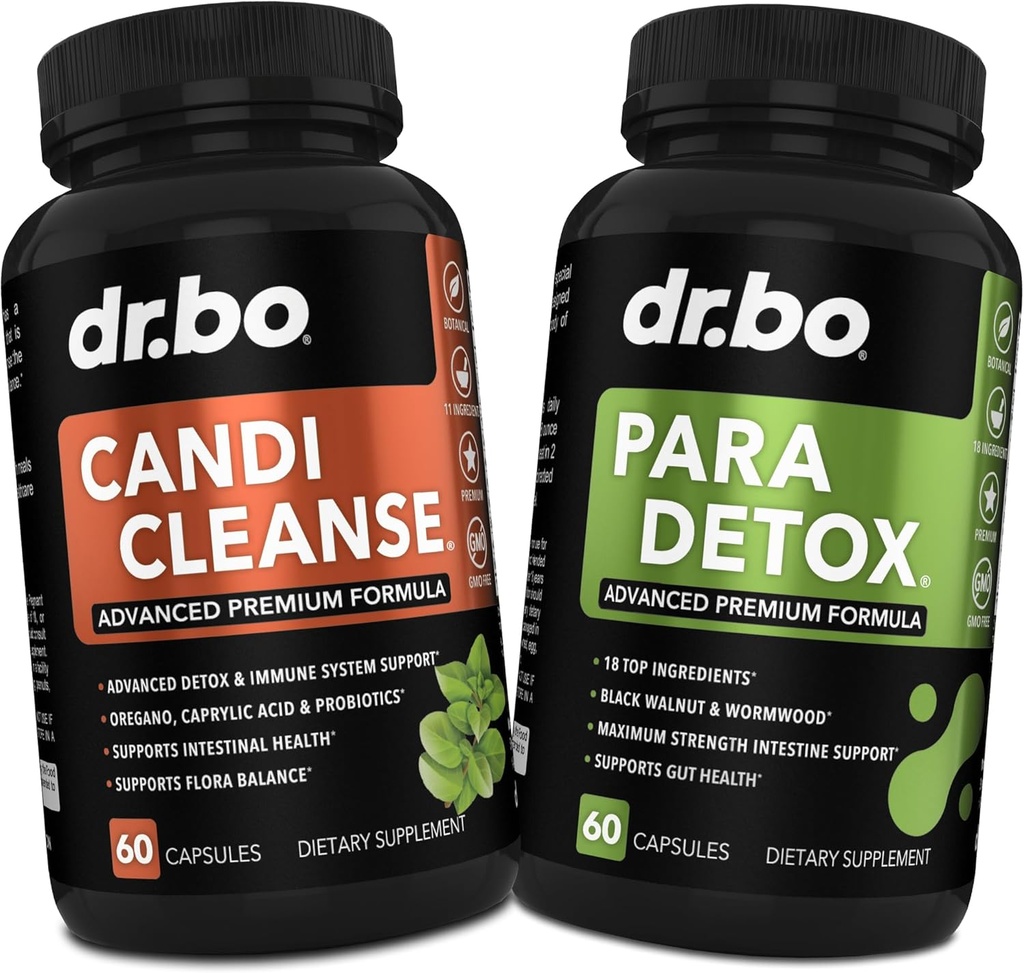 Candi Cleanse & Intestine Detox 지원 보충교재 알약 - Intestinal Flora Gut 지원을 가진 여분 힘 Probiotic 세척제 - 자연적인 구두 초본 Oregano, Caprylic 산, Wormwood & 검정 호두