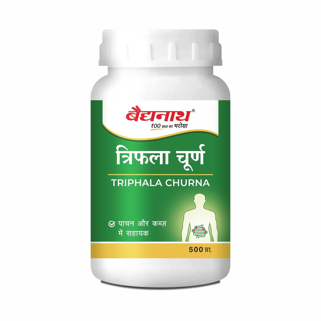 Baidyanath Ayurved Triphala Churna 500g | Supports Healthy Digestive Tract, Helpful in Bowel Wellness, Acidity & Gas Relief