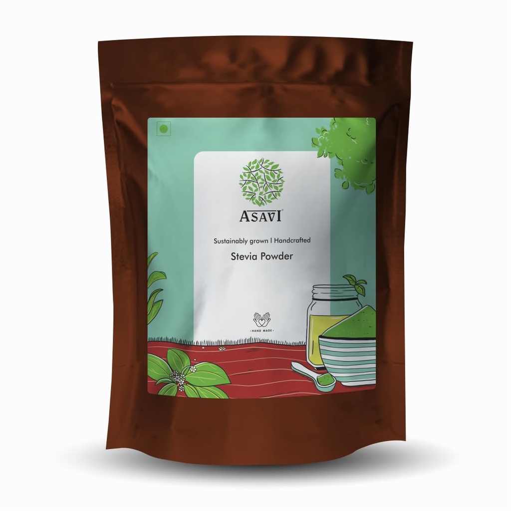 Crushed Green Stevia Powder | 100% Whole Leaf, Zero-Calorie Indigenous Plant Sweetener | Pack of 2, 100g each