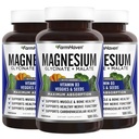 FarmHaven Magnesium Glycinate & Malate Complex w/ Vitamin D3, 최대 흡수, Vegan – Bone 건강, Nerves, 근육, 360 캡슐, 180 일 동안 킬레이트