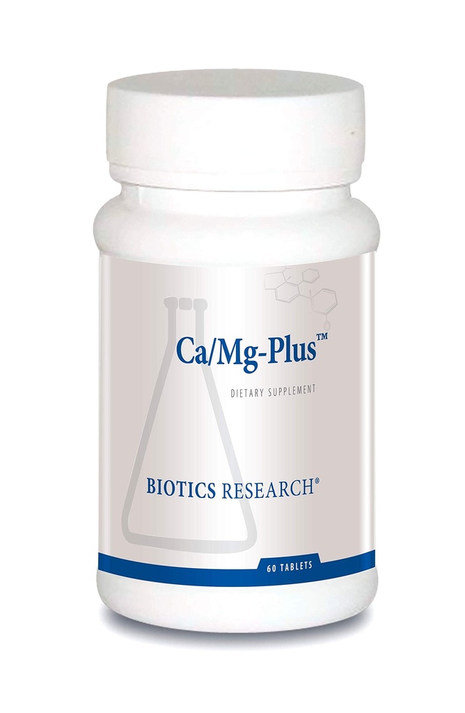 Biotics 연구 CaMg-Plus 칼슘 마그네슘 보충 Parathyroid, 뼈와 치과 건강, 근육 Relaxation, 지원 심장 혈관 건강, Thyroid 지원 60 정제