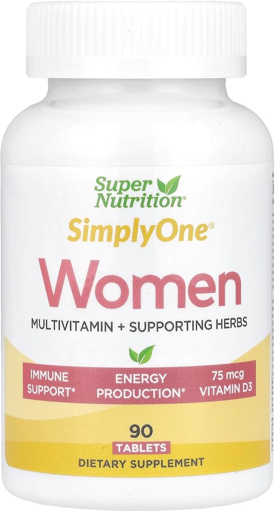 SuperNutrition SimplyOne 멀티 비타민 여성용, 고순도, 1/일 정제, 90 카운트