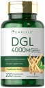 Carlyle DGL Deglycyrrhizinated Licorice 캡슐 | 200 개 | 4000mg | 채식주의, 비 GMO 및 글루텐 무료 보충