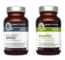 Life Immune Health Bundle의 품질 - Kinoko Platinum AHCC 750mg 및 Allerfin의 특징