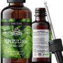 Spirulina Tincture, 유기 Spirulina 추출물 (Arthrospira Platensis) 초본 보충교재, 찬 압박된 유기 식물성 글리세린, 700 mg, 2개 oz (60 ml)에 있는 비 GMO