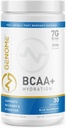 BCAA 분말 + HYDRATION 전해질 공식 | 7G BCAA, 2.5G 전해질 당 서빙 | 근육 회복 & 지원 | 비 GMO, 글루텐 무료, 케토 친절, 영 설탕 | 천연 맛 | 30 서빙