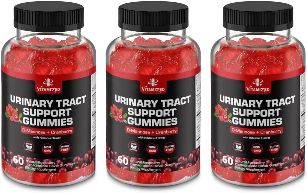 D Mannose를 가진 유력한 크랜베리 Gummies 1500mg - 여성 & 남자를 위한 Urinary Tract 건강, 유류 홍조 & Bladder Hibiscus 분말, 180 조사를 가진 빠른 행동 지원 보충교재